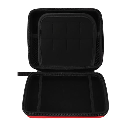 LUCKDANO Carrying Case for 2DS - Protective Hard Shell with 8 Game Card Holders - Compatible with 2DS Console Accessories Shockproof & Travel Case Portable Pouch with Wrist (#13) - color: Red