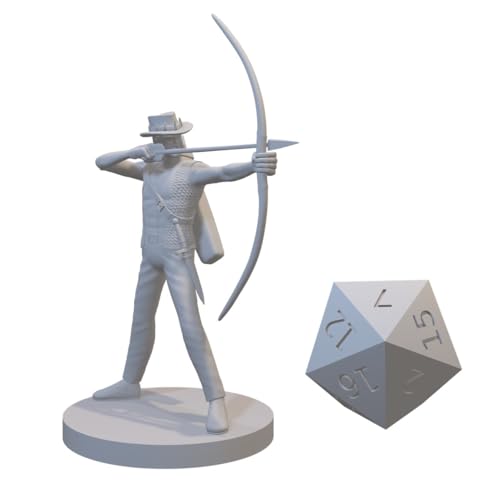 Ranger Miniatures for DND Pathfinder RPG Unpainted Resin 28mm-32mm 3D Printed (Human Male Ranger 5) - style: Human Male Ranger 5