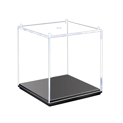 Clear Geodes Rocks Display Case,Minifigure Display Case Single Plastic Small Action Figure Storage Box for Small Collectibles Tabletop Decor (3*3*3in) - size: 3*3*3in