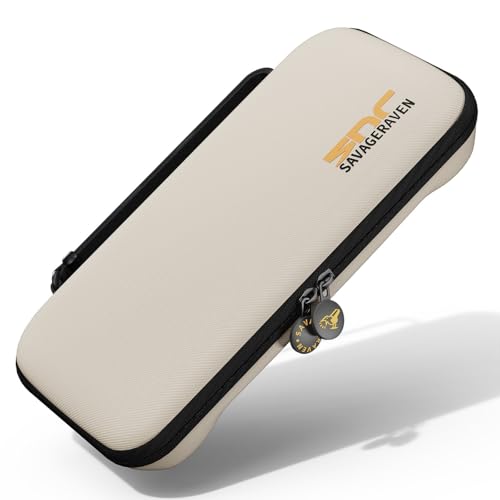 SAVAGE RAVEN by Skull & Co. Every Day Slim Carrying Case for Nintendo Switch 2: Portable Hard Shell, Travel, gaming Console Protection case-- Off-White - color: EDC-Off-White