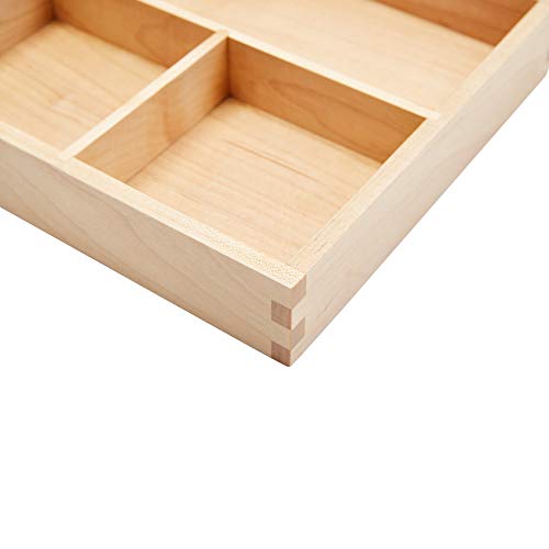 pandapark Wood Organizer Tray,Black Walnut,Desk & Drawer Storage Box (Maple Master) - color: Maple Master-4