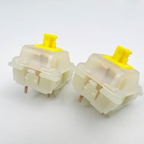 Gateron Milky Yellow Pro V2 Linear Switches Pre-lubed 5-Pin 50gf for All MX Mechanical Keyboard Game Keyboard(Milky Yellow Pro V2,90PCS) - color: Milky Yellow Pro V2, size: 90Pcs