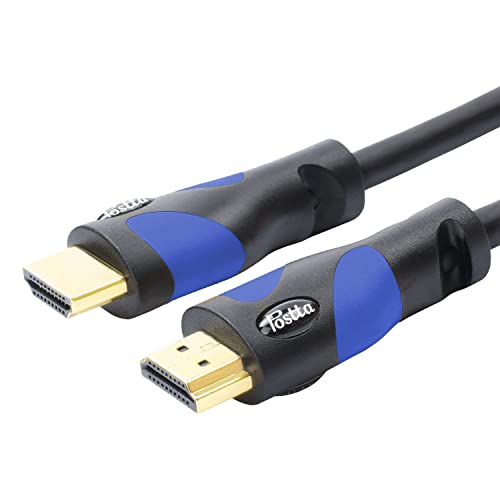 Postta HDMI 케이블(12.2m(40피트) 블루) HDMI 2.0V 4K 2160P, 1080P, 3D, 오디오 리턴 및 이더넷 지원 - 1팩 - color: 블루., size: 40FT
