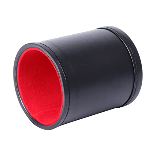 Pu Leather Dice Cup with Felt Lining Silent Dice Storage for Home and Bar Games Includes for and Tabletop Fun