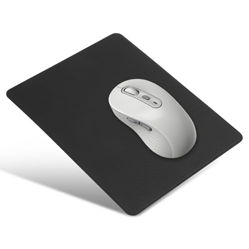 Hard Metal Mouse Pad for Desk, Aluminum Mouse Pad with Stable Rubber Base, Firm Mousepad Gaming Mousepad No Smell Waterproof Fast and Accurate Mouses Control for Travel and Home Office (Black)