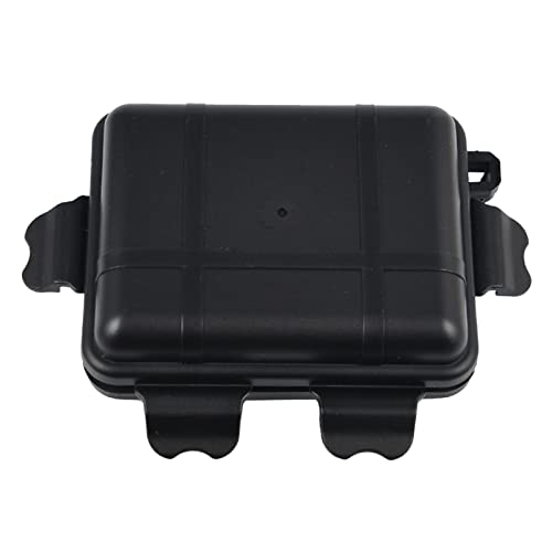 Box, Sealed Snap Buckle Design with Foam Liner, 3.94×3.15×1.57in Black Abs Storage Case for Camping, Hiking, and Small Item Storage