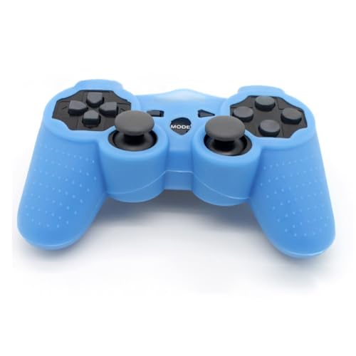 OSTENT Protective Silicone Gel Soft Skin Case Cover Pouch for Sony PlayStation PS2 PS3 Controller Color Blue - color: Blue