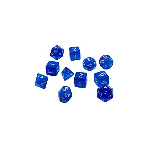 Ultra PRO - Eclipse 11 Dice Set (Pacific Blue) - Great Dice Set for All Kinds of Card Games and Board Games Such As, DND, MTG, and RPG - UP Your Game with Ultra PRO - color: Pacific Blue