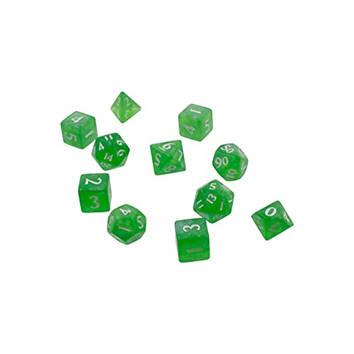 Ultra PRO - Eclipse 11 Dice Set (Lime Green) - Great Dice Set for All Kinds of Card Games and Board Games Such As, DND, MTG, and RPG - UP Your Game with Ultra PRO - color: Lime Green