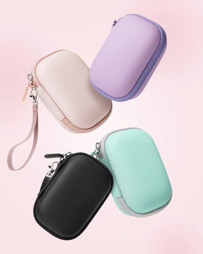 SQERO Camera Case for Digital Camera CAMKORY DC403/KODAK PIXPRO FZ55/FZ45 | SD Card Storage Travel Carry Cute Case Bag Small, Anti-Shock Dot Protection - color: Pink