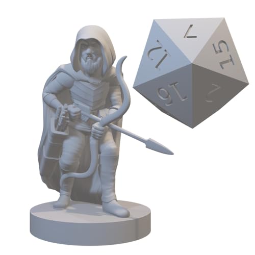 Ranger Miniatures for DND Pathfinder RPG Unpainted Resin 28mm-32mm 3D Printed (Gnome Ranger 2) - style: Gnome Ranger 2
