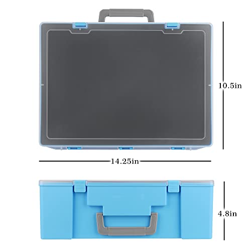 Miniature Storage Sturdy Carrying Figure Case -108 Slot Figurine Minature Carrying Case Compatible with D&D and More (Blue) - color: Blue
