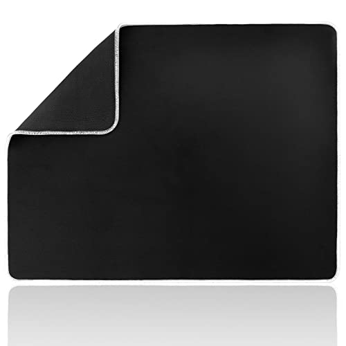 Wolaile Large Computer Mouse Pad for Desk-White Stitched Edge-50x17 inches - color: White, size: 50"x17"