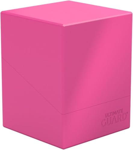 Ultimate Guard Boulder Solid 100+, Deck Case for 100 Double-Sleeved TCG Cards, Neon Pink, Secure & Durable Storage for Trading Card Games, No Transparency - color: Neon Pink