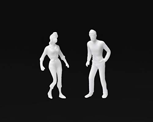 DS. DISTINCTIVE STYLE 100Pcs 1:50 Scale Figures Unpainted Assorted Poses Miniature 1/4 Scale Model People for Architectural Layout Project O Scale Model Trains Railroads Home Bonsai Decor