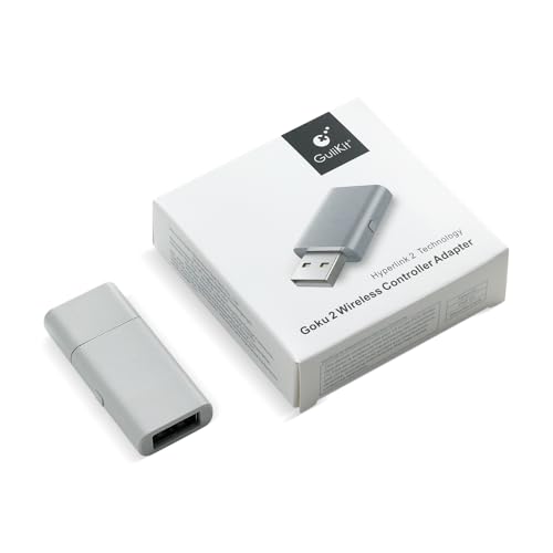 GuliKit Goku 2 Wireless Adapter for Switch 2 Pro/PS5/PS4/Xbox Controllers | Hyperlink 2 low latency.Works with Windows,Android,SteamOS,PS4,X box One/Series X/S,Switch1/2.Button Mapping,Motion&Vibration