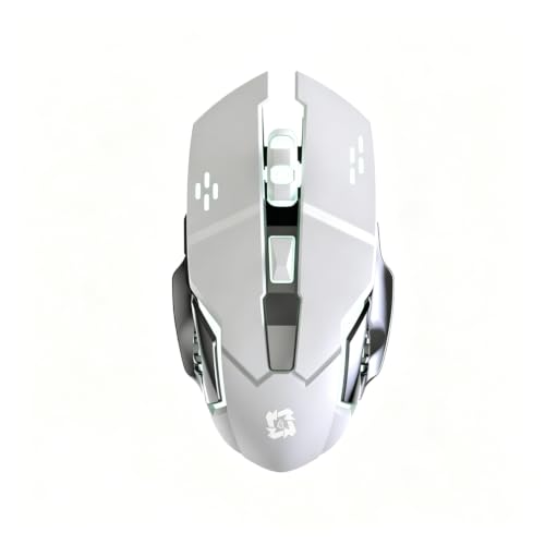 Wired Gaming Mouse, Lightweight Optical Computer Mice with 6 Buttons, 6 Adjustable DPI (800-3600), Ergonomic Shape for Computers and Laptops, White - color: White