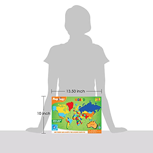 Imagimake Mapology World Map Puzzle | Educational Toys for Kids 5-7 | Puzzles for Kids Ages 4-8 | Map of The World | 6 Year Old Boy Gifts & Girl Gifts - style: World Map