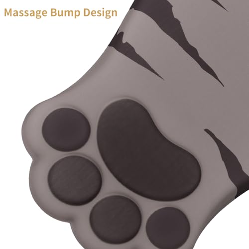 L-SPOUTTO Ergonomic Mouse Pad with Wrist Rest,Cute Mouse Pad Wrist Support | Cat Paw Comfortable Massage Design,Computer Pain Relief Mousepad with Non-Slip PU Base for Desk Laptop Gaming,Brown - color: Brown