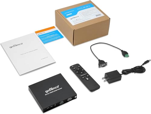 gofanco 4K 30Hz HDMI Multi Viewer 4 in 1 Out (QuadView4K) | View 4 HDMI Sources on One Screen, Quad/Dual/Single Modes, IR Remote - size: 4K30Hz 4 in 1 out, QuadView