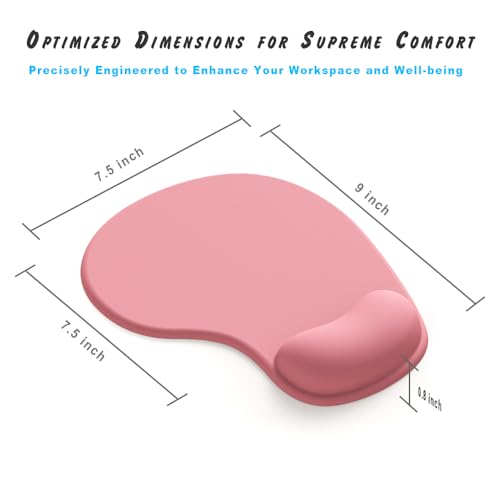 Office Mousepad with Gel Wrist Support - Ergonomic Gaming Desktop Mouse Pad Wrist Rest - Design Gamepad Mat Rubber Base for Laptop Computer -Silicone Non-Slip Special-Textured Surface (04Brown) - color: 04Brown