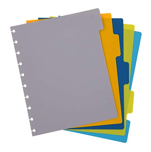 Talia Discbound Notebooks, Planner, Customizable, (Black, Midsize (7.5in x 9.75in)) - color: Black, size: Midsize (7.5in x 9.75in)