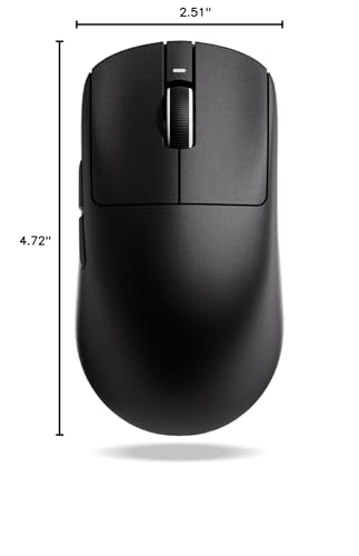 ATK VXE Dragonfly R1 SE+ Wireless Gaming Mouse, PAW3395 SE Sensor, DPI up to 18,000, 55g Lightweight, 70 Hr Battery Life, Tri-Mode 2.4G/Bluetooth/Wired - Black - color: Black, style: R1 SE+