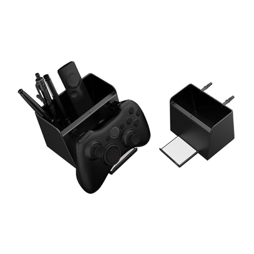 Compact Wall Mounted Holder Game Controller and Headphone Stand with Extra Storage Space for Remote Pens and Cables Game Controller Headphones Holder