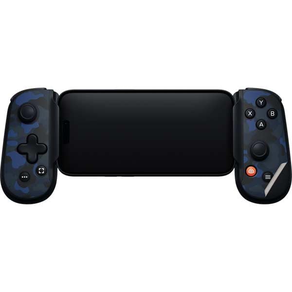 Skinit Decal Gaming Skin Compatible with Backbone One for iPhone Game Controller - Blue Street Camo Design - color: Blue - CAMBPE04