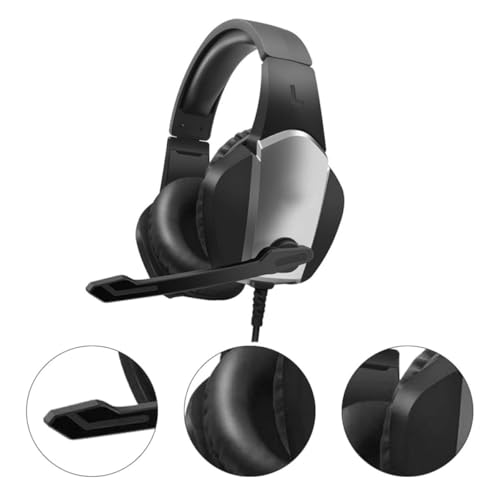 Professional Gaming Headset for Computer with Noise-canceling and Noise Reduction Features, Black Plastic Design, Comfortable for Watching Movies and Chatting,