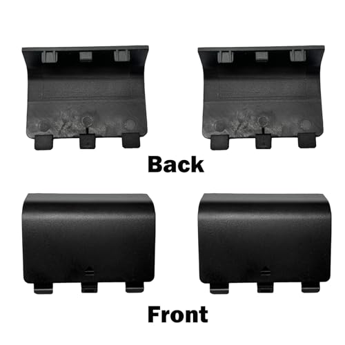 Battery Back Cover for Xbox Series S/X Controller, Battery Cover Door for Xbox Series S/X Controller, Battery Back Shell Repair Part Compatible with Xbox Series X/Series S Controller(4 Black) - color: Black