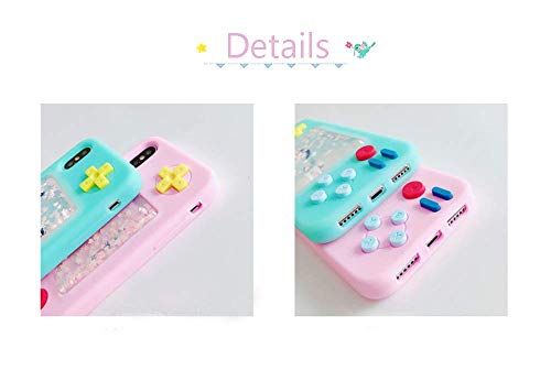 UnnFiko Squishy 3D Cartoon Game Shape Case Compatible with iPhone 12 Pro Max, Creative Liquid Stars Funny Play Case Soft Rubber Protective Cover (Blue, iPhone 12 Pro Max) - color: Blue, size: iPhone 12 Pro Max