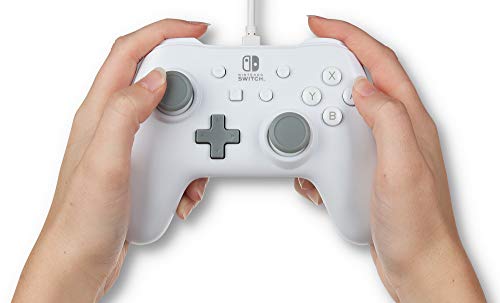 PowerA Wired Controller for Nintendo Switch - White, Gamepad, Game controller, Wired controller, Officially licensed - color: White