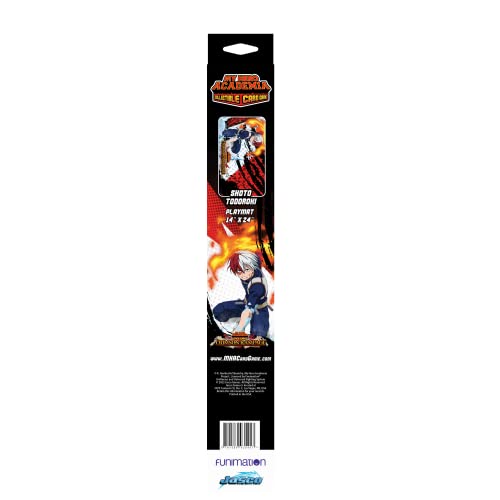 My Hero Academia Collectible Card Game Series 2 Crimson Rampage Shoto Todoroki PLAYMAT | 24' by 14' Rubber Game Mat | Ages 14+ | 2 Players | Average Playtime 20-30 Minutes | Made by Jasco Games