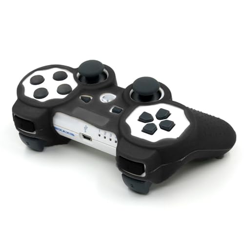 OSTENT Protective Silicone Gel Soft Skin Case Cover Pouch for Sony PlayStation PS2 PS3 Controller Color Black - color: Black