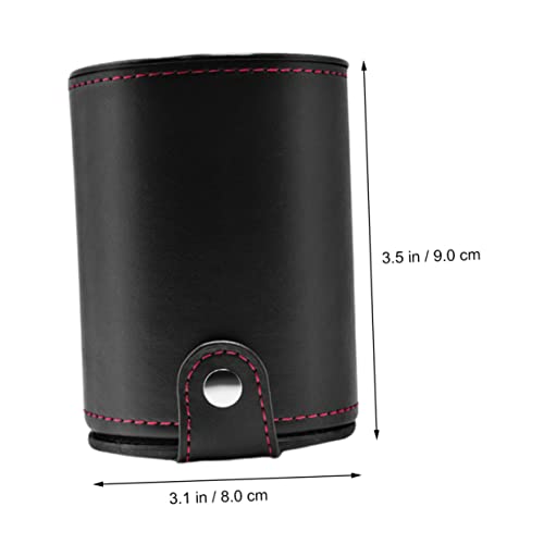 2sets Professional Pu Leather Dice Cup Set Lids for Easy Storage and Noise Reduction for Farkle and Other Dice Games Includes Cup and