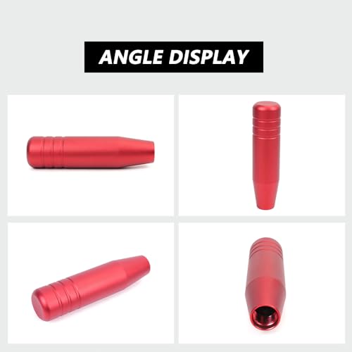 5inch Aluminum Alloy Shift Knob, Heavy Duty Car Gear Lever Stick Shifter Handle fit Most Automatic Manual Vehicle Red - color: Red, size: 13cm
