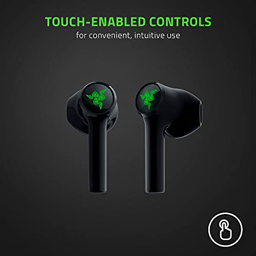 Razer Hammerhead True Wireless X Earbuds: Custom-Tuned 13mm Drivers - Bluetooth 5.2 w/Auto-Pairing - 60ms Low-Latency Gaming Mode - Touch Enabled - Mobile App Customization - Classic Black - style: TW X