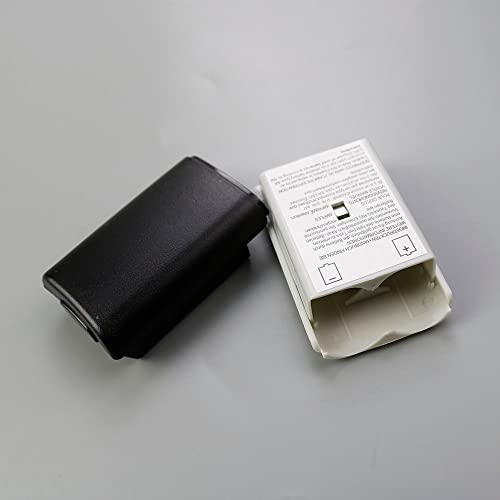 1PCS Battery Pack Cover Shell Shield Lid Kit Replacement for Xbox 360 Controller Battery Cover Shell (Black) - color: black