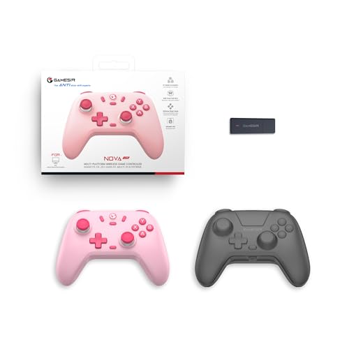 GameSir Nova Lite Wireless Controller – 2.4G & Bluetooth Gamepad for Windows PC, iPhone, Android, Switch & Steam Deck – Hall Effect Triggers, Turbo Function, Rumble Vibration - Pink - color: Blush Pink