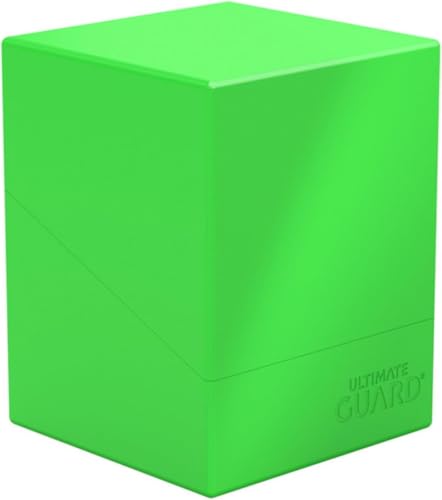 Ultimate Guard Boulder Solid 100+, Deck Case for 100 Double-Sleeved TCG Cards, Neon Green, Secure & Durable Storage for Trading Card Games, No Transparency - color: Neon Green