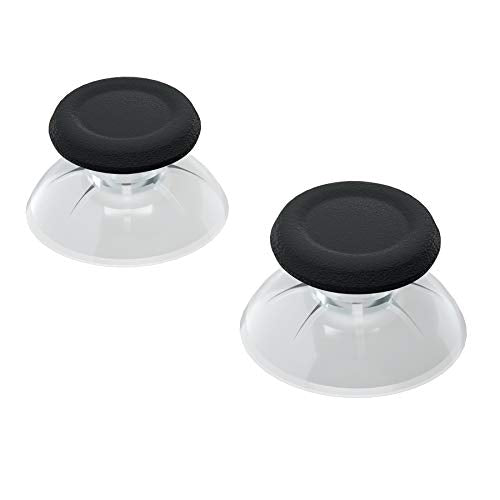 eXtremeRate Black & Clear Dual-Color Replacement 3D Joystick Thumbsticks for PS5 Controller, Analog Thumb Sticks with Screwdriver for PS4 Slim Pro Controller - color: Black Clear