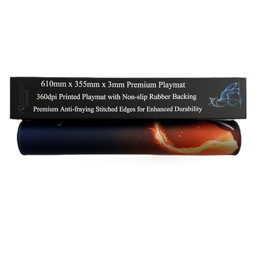 Foxtrot Designs TCG Playmat, 24in x 14in, Premium Stitched Edges, Non-Slip Base for MTG and Other Trading Card Games. MTG Playmat. (Archon) - color: Archon