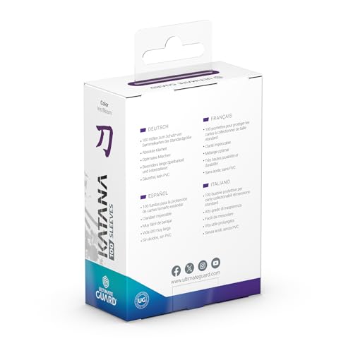 Ultimate Guard Katana Card Sleeves: 100 Standard Size TCG Sleeves, 66 x 91mm, Iris Bloom Back, Tournament Quality, No PVC & Acid-Free, High Clarity - color: Iris Bloom, size: Standard Size (66 x 91mm)