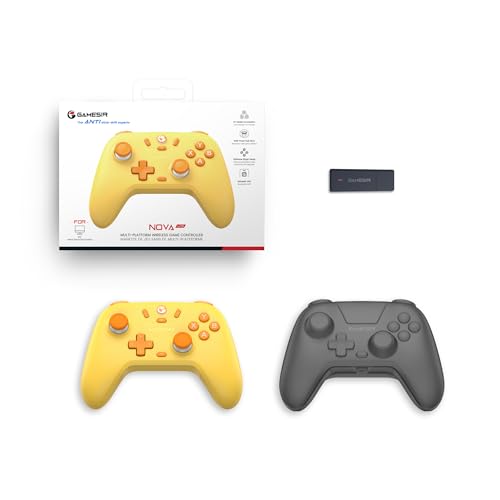 GameSir Nova Lite Wireless Controller – 2.4G & Bluetooth Gamepad for Windows PC, iPhone, Android, Switch & Steam Deck – Hall Effect Triggers, Turbo Function, Rumble Vibration (Golden Yellow) - color: Golden Yellow