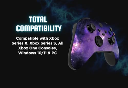 Stealth Controllers Wireless Controller for Xbox Series S, Xbox Series X, Xbox One - Soft Touch Feel - Custom Series S/X Controller (Purple Galaxy) - color: Purple Galaxy