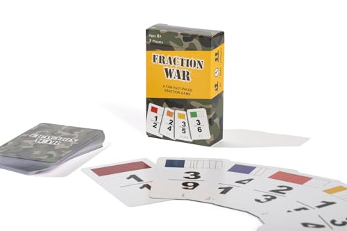 Fraction War Fun Math Game to Learn, Compare and Simplify Fractions for 2nd to 5th Grade (1 Pack) - Standard Edition