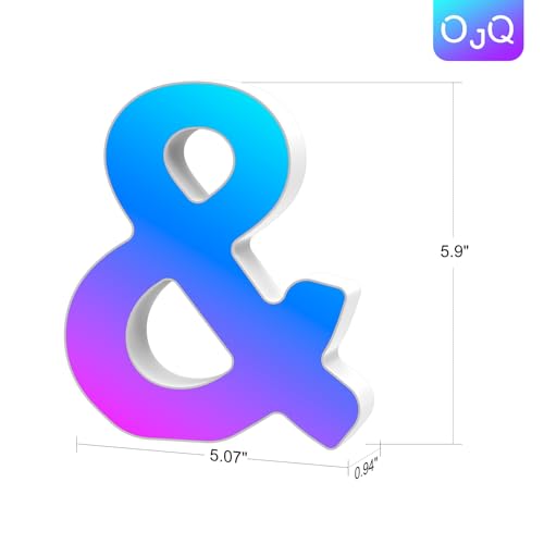 OJQ Light Up Letters LED Letter Room Decor Wall Decor Living Room Gifts | Boyfriend Home Decor Living Room Christmas Birthday Gifts for Girl Teen Girls Gifts Party Home Wall Decor-& - style: Letter-&