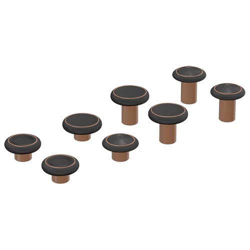 HEXGAMING 8-Pack Replacement Thumbsticks Caps, Stardust Mocha | 2 Height, Domed & Concave Grips, for Phantom & Ultimate Pro Controllers, Base Part NOT Included - color: Stardust Mocha