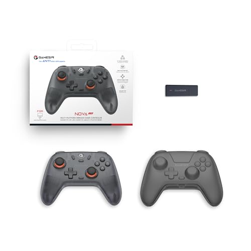GameSir Nova Lite Wireless Controller – 2.4G & Bluetooth Gamepad for Windows PC, iPhone, Android, Switch & Steam Deck – Hall Effect Triggers, Turbo Function, Rumble Vibration - Black - color: Translucent Black